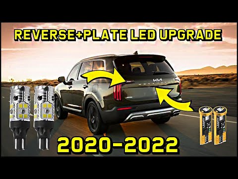 2020-2022 Kia Telluride reverse and plate light upgrade to Lasfit Leds.