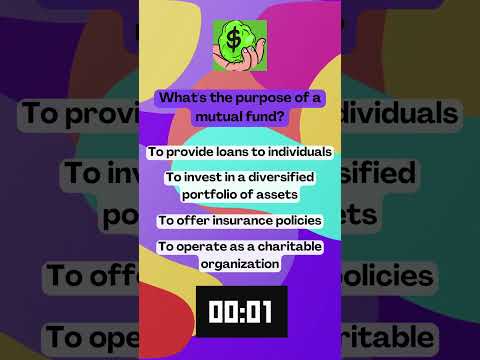 Financial Trivia | What's the purpose of a mutual fund #dividends #finance #stocks