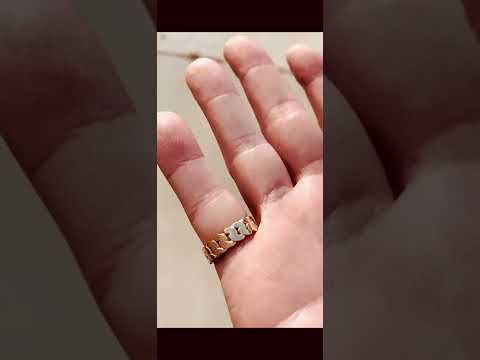 Wrist Profile - 14k 6MM Jacoje Cuban Ring / 14k 8MM Daniel Jewelry Inc. Bracelet