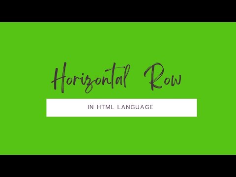 Horizontal  Rule Tag  in HTML  language