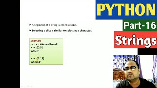 PYTHON | Part-16 | Strings
