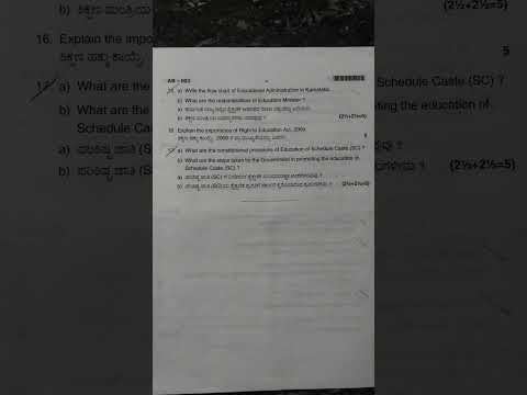 #bangloreunivesity B.ed, 1st semester question papers# 2023