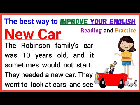 New Car | Reading practice | learning English speaking | listen and practice