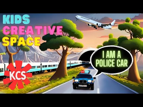 Airplane, Police Car, Dump Truck, Bus, Bicycle, Tractor, Fire Truck and Taxi | Kids Creative Space