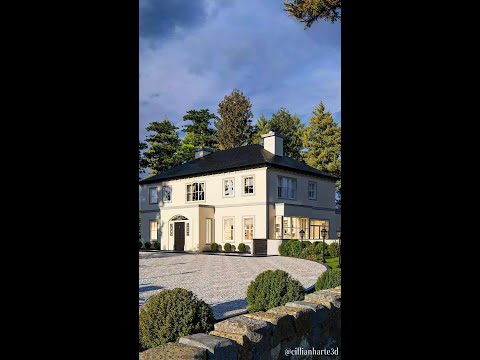 Realistic 3D Render Exterior Georgian Home
