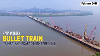 Bullet Train Progress Mumbai Maharashtra || Mumbai Ahmedabad Bullet Train Update #4k 