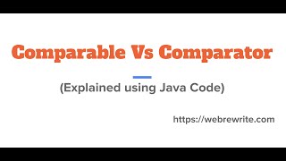 Comparable vs Comparator in Java: What’s the Real Difference | Java Interview Questions