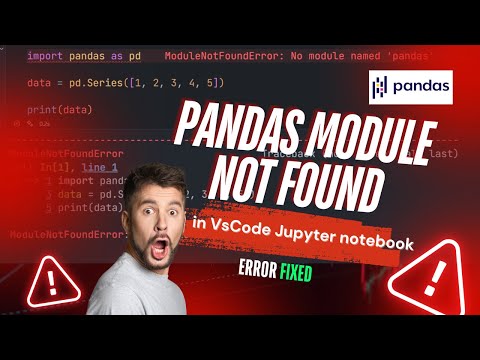 How to fix Pandas Module Not Found Error 2024 | Pandas run on vsCode with Jupyter Notebook