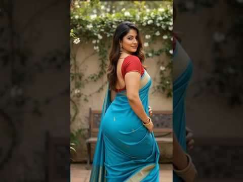 Simple Yet Stunning Saree Style | Desi Elegance Redefined💙#shorts #saree