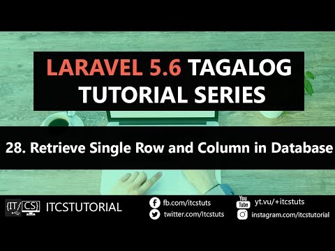 29. Retrieve Single Row and Column in Database Laravel (Tagalog)