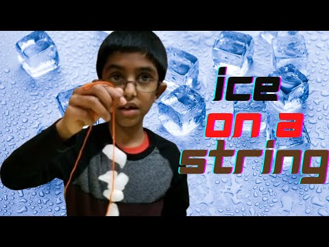 How to pick up Ice Cube with string | Ice on a string