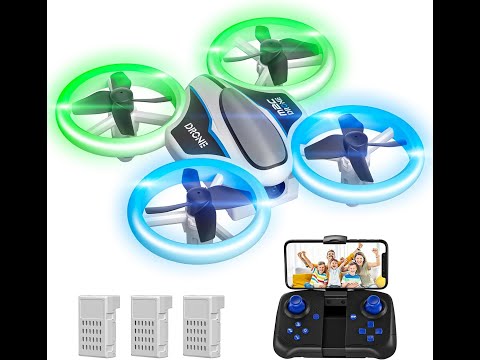 AviaLogic M2C Mini  Drone 720P HD Camera + LED Light, 3 Modular Batteries, Headless Mode, 3D Flips