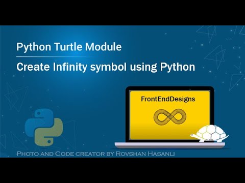 Create Infinity symbol using #Python  |  Python Turtle ilə sonsuzluq işarəsi