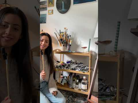 Art studio tour!🎨🌊 #artshorts #artiststudio