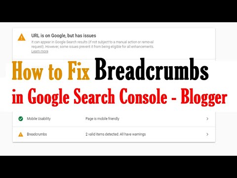 How to fix Breadcrumbs in Google search console - Blogger