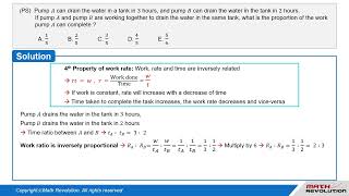 I9. Work Rates: Fourth Property (Inverse Proportions of Work Rate and Time)