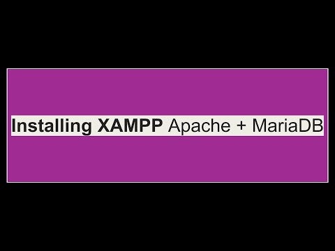 Installing XAMPP and use MySql/MariaDB database system