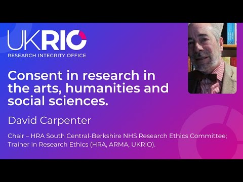 Consent in research in the arts, humanities and social sciences.
