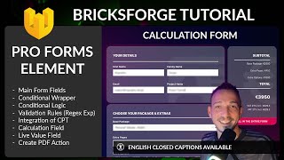 Dynamic Form with CPT, Validation Rules, Conditional Logic & PDF Export - Bricksforge Tutorial Ep. 2
