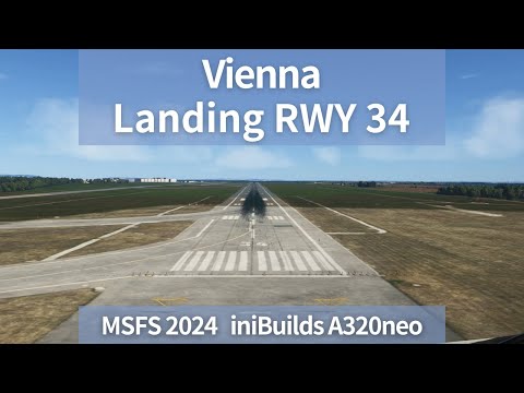 Lufthansa A320neo ILS Approach into Vienna RWY34 | MSFS2024 [4K UHD]