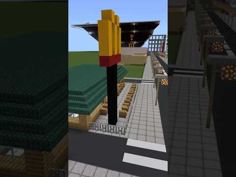Building A Shop In My Minecraft City Pt1 Mc Donald’s #shorts