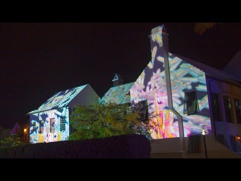 "Reflection's" Projection Mapped work at Digital Graffiti 2017 with Christie Digital and Alys Beach
