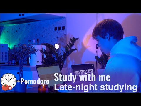 🌙 25-Minute Study with Me / 1 a.m. Study Vibes / Peaceful Lo-Fi / Pomodoro / No Talking🎧