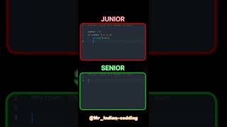 #Junior vs Senior coder #programminglife#coding #video#python