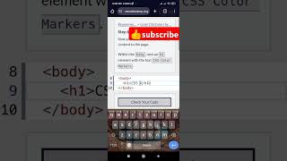 CSS Color Markers Solution | step 6 freeCodeCamp Responsive Web Design in 60 Seconds!"