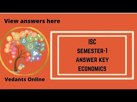 ISC First Semester Economics Exam (Answer Key)
