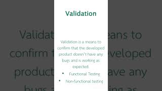 What do verification and validation mean in software testing.