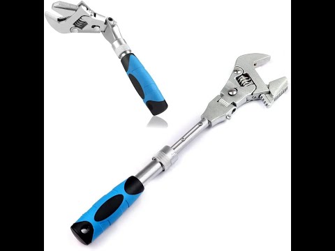 Quistala 180° Rotating Head Ratcheting Multi-Function Adjustable Wrench,  Non-Slip Handle