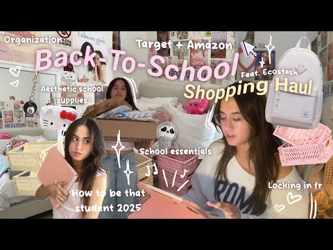 🎀📦 BACK TO SCHOOL SHOPPING HAUL [Pt. 2] ft. Ecostash-Backpack, organizers, amazon, essentials, 2025
