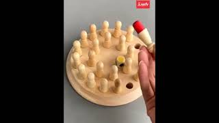 Wudly Wooden Memory Chess Game for Kids. Best Family Game