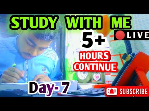 🛑Study With Me Live||📚Pomodoro🤗✍️|| Rain Music Relaxing and Focus Sound🎵 || Day-7