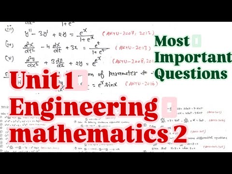AKTU B.tech Engineering Mathematics 2 ll Unit-1 Most important questions 📖📖// #maths #important