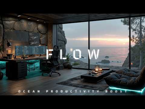 Ocean Sunset Focus Music | Deep Work Productivity for Coding & Study Sessions