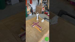 Gluing the walnut edging on to the purpleheart #woodworking #diy #maker