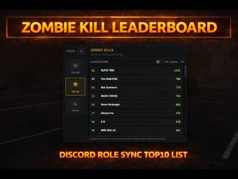 Zombie Kill Leaderboard — FiveM (ESX & QBCore) + Discord Ranks