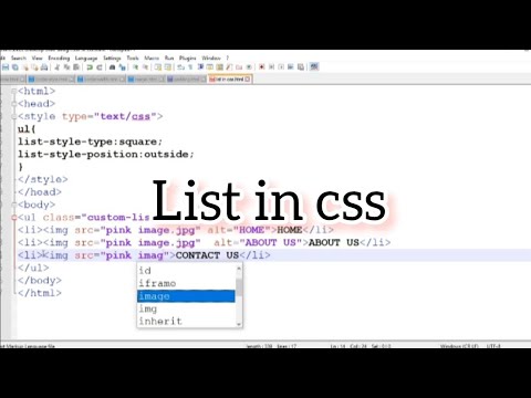 Create list using css