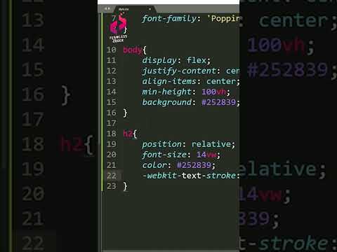Animating a text using CSS and HTML. #FlawlessCoder #shorts