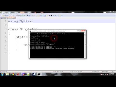 Простая 'Hello World" программа в C#