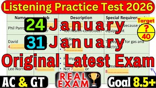REAL IELTS LISTENING PRACTICE TEST FOR 24 JANUARY 2026 & 31 JANUARY 2026 WITH ANSWERS | IELTS