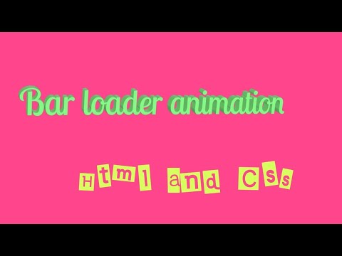 Bar loader animation | Html and Css | if coding is life