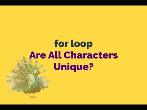 Find out if all characters are unique