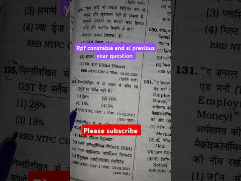 Rpf constable and si previous year question || #viralshorts #viralvideo #trending
