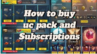 How to buy uc pack and subscriptions in pubg mobile 