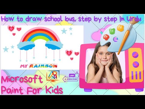 How to Draw a Rainbow and Clouds  Easy Drawing for Beginner Urdu and hindi for Kids (easy tutorial)