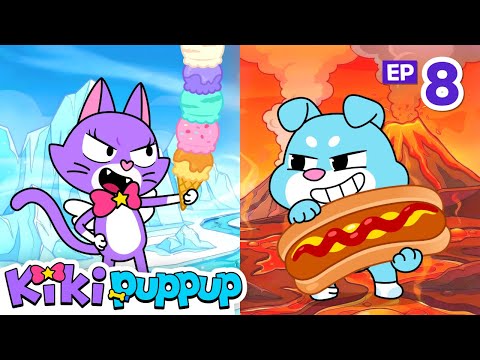 [NEW] Ice Cream🍦 vs Hot Dog🌭ㅣEP08ㅣSongs for KidsㅣHot vs Cold | Kikipuppup Nursery Rhymes