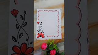 6 beautiful borderdesigns for project #frontpage #borderpattern #projectwork #shortsfeed